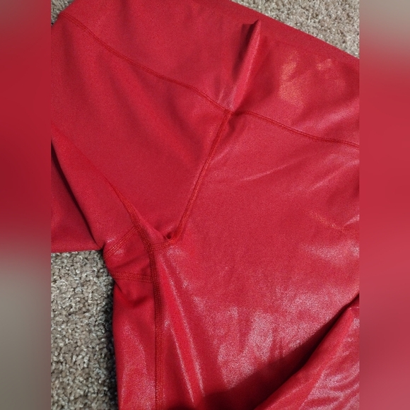 90 Degree By Reflex Metallic Red Leggings XXL - Picture 8 of 10
